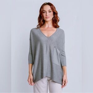 Vici Grey Relaxed Pocket Sweater